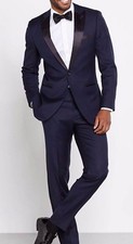 Costume De Mariage Formelle Pour Hommes Bleu Designer Veste Pantalon