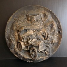 Sculpture assiette murale