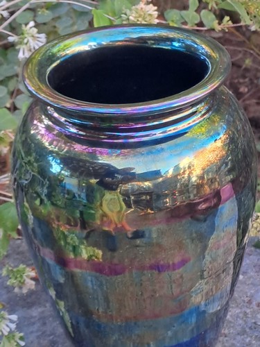 Beau vase céramique reflets