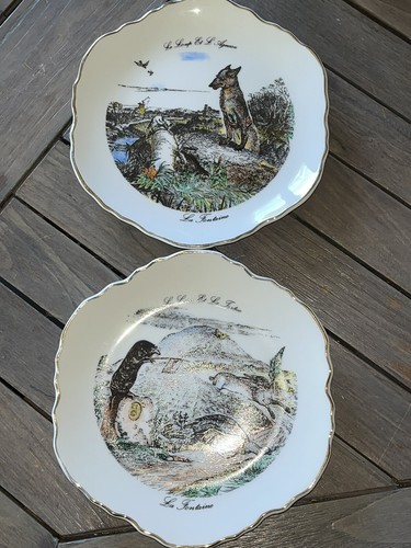 Lot assiettes fables de - 2,