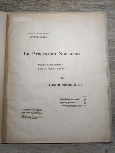 Henri rabaud la - rabaud, procession