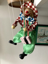 Marionette clown ancienne en bois