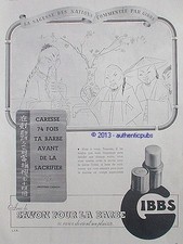 PUBLICITE GIBBS SAVON POUR LA BARBE PROVERBE CHINOIS SAGESSE DES NATIONS 1937 AD