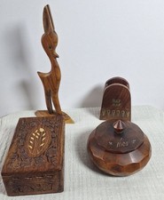 Lot Boîte Et Bibelot En Bois
