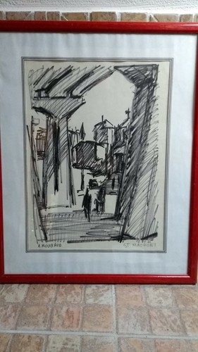 Dessin feutre noir andre - dessin, au