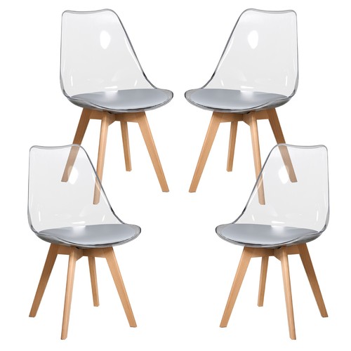 Lot transparent chaises - lot, 4