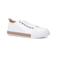 Chaussure Basket Femme La Modeuse Blanc et doré Taille 38