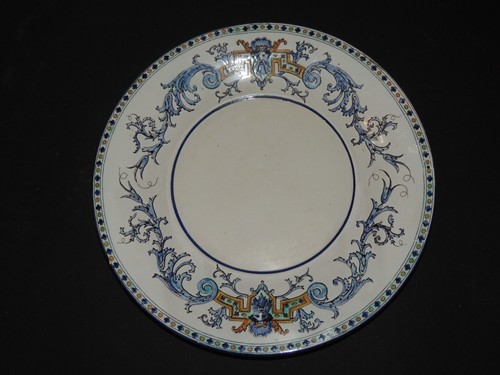 Plat rond faïence gien - plat,