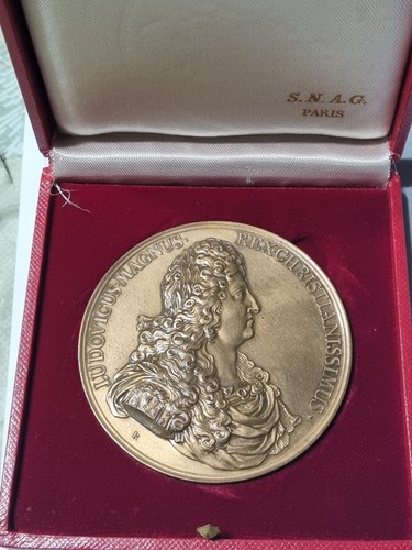 Médaille bronze louis xiv - médaille,