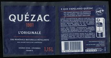 France Lot 2 Etiquettes Eau Minérale Naturelle Pétillante Quézac 1,15 L