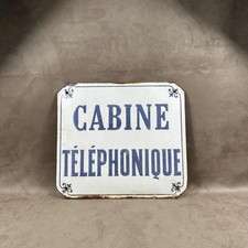 Plaque émaillée " Cabine