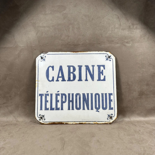 Plaque émaillée cabine - ",