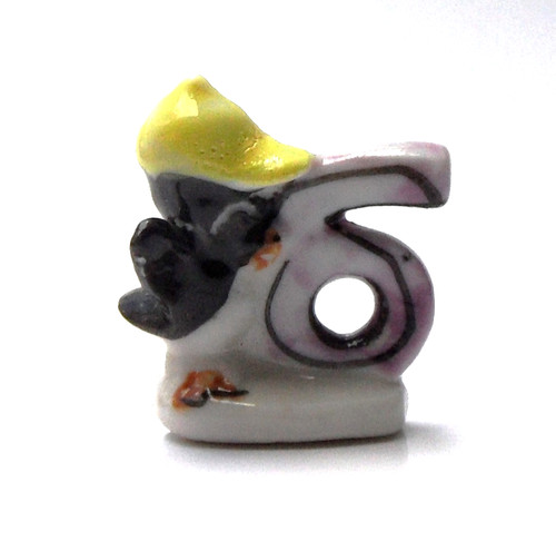 Cyb fève chiffre 5 - fève, oiseau