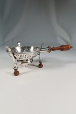 ANCIEN SUPERBE CHAUFFE PLAT EN ARGENT MASSIF ARMORIE FERMIERS GENERAUX XVIII ème