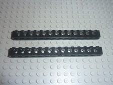 2 LEGO TECHNIC Black bricks 1 x 14 ref 32018 set 10030 6753 8279 10221 8432 6211