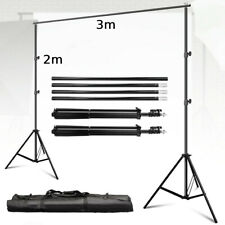 2 x 3m Support de fond avec système pour studio photo télescopique