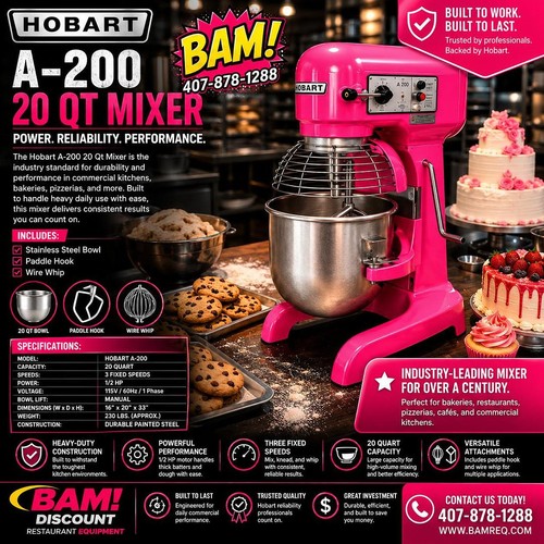Hobart 200 mixer 115v - qt,