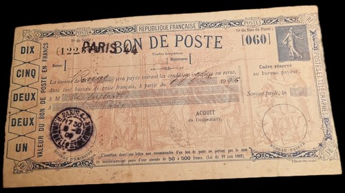 Ancien bon poste - bon, de