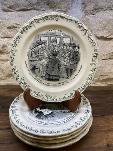 Lot assiettes parlantes - 6,