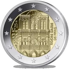 2 EURO FRANCE 2025 / NOTRE DAME DE PARIS / DISPONIBLE  / NEUVE DE ROULEAU  UNC