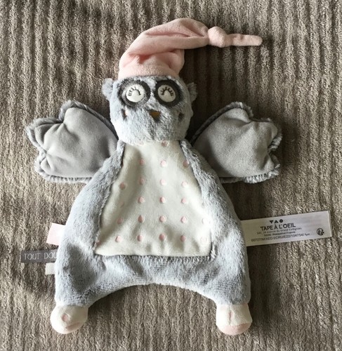Doudou hibou chouette gris - doudou,