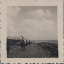 Grèce, Îles Sporades, Visiteurs à dos d'âne, Tirage vintage, ca.1930  Tir