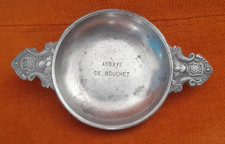 RARE Coupelle à Oreilles Etain Abbaye de BOUCHET (Drome) Décor Dauphin