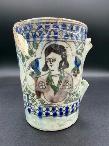 Antique persian qajar pottery - antique,
