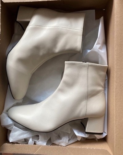 Bottes blanches cuir - en,
