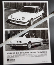 Photo PRESSE CHRYSLER FRANCE voiture de sécurité VSR  si14