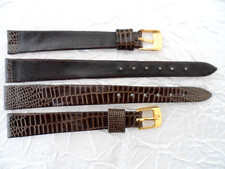 BRACELET MONTRE CUIR 11 MM LEZARD MARRON