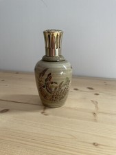 Lampe Berger Ancienne en Grès, Signée Breugnot, Décor Canards.