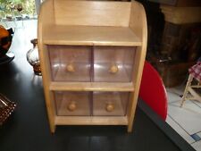 bloc etagere pin 4 tiroirs casiers stockage plexiglass epicerie vrac bobo ecolo 