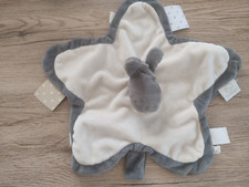 Doudou plat Ane blanc gris