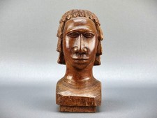 Sculpture buste personnage homme Africain objet ethnique Art tribal / 23
