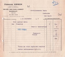 93 BAGNOLET mecanicien KIRSCH