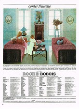 PUBLICITE ADVERTISING 064  1976  ROCHE BOBOIS  meubles   " CONTER FLEURETTE"