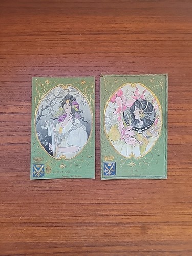 Anciennes cpa tissé - 2,
