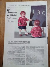 ▬►Page POUPÉE FRANÇOISE - MICHEL Modes et Travaux  de septembre 1959
