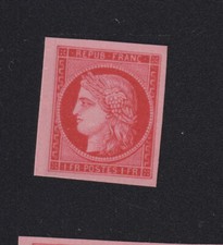 Timbre France classique avant 1900 Cérès N° 7 1 f vermillon neuf sans gomme ❤️❤️