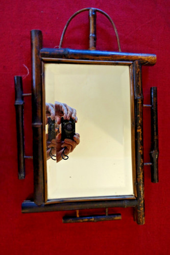 Miroir bambou noir xix - bambou,