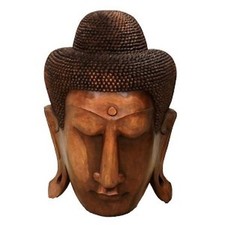  Masque de bouddha en bois -