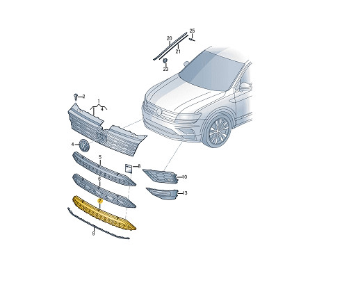 Tiguan ad1 calandre - vw,