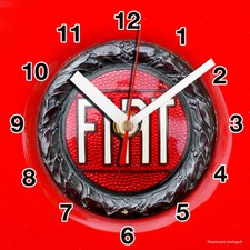 ANTIQUE FIAT LOGO WALL CLOCK