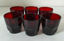 6 verres Arcoroc rubis –
