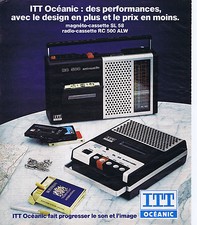 PUBLICITE ADVERTISING 064 1976 ITT OCEANIC magnéto cassette SL58 radio RC500ALW