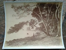 CANNES CHATEAU ST HONORAT LERINS-PHOTO-TIRAGE ALBUMINE-(27,5x21,5cm)-VERS 1870