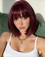 Perruque Rouge Foncé Coupe