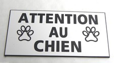 plaque gravée ATTENTION  AU
