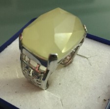 Bague Femme Argent Poincon 925 Sertie Pâte De Cristal Taillée Maty